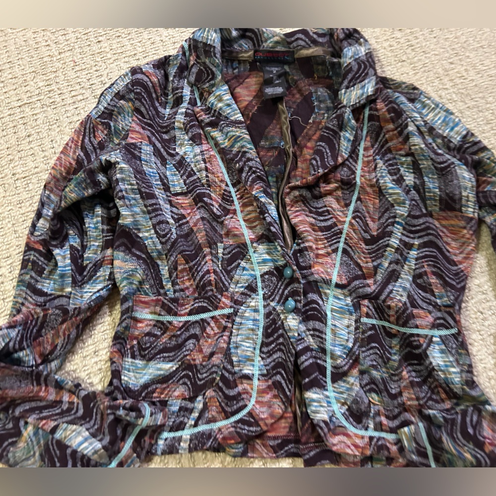 Vintage Custo Barcelona Multicolor Patterned lightweight jacket size 2